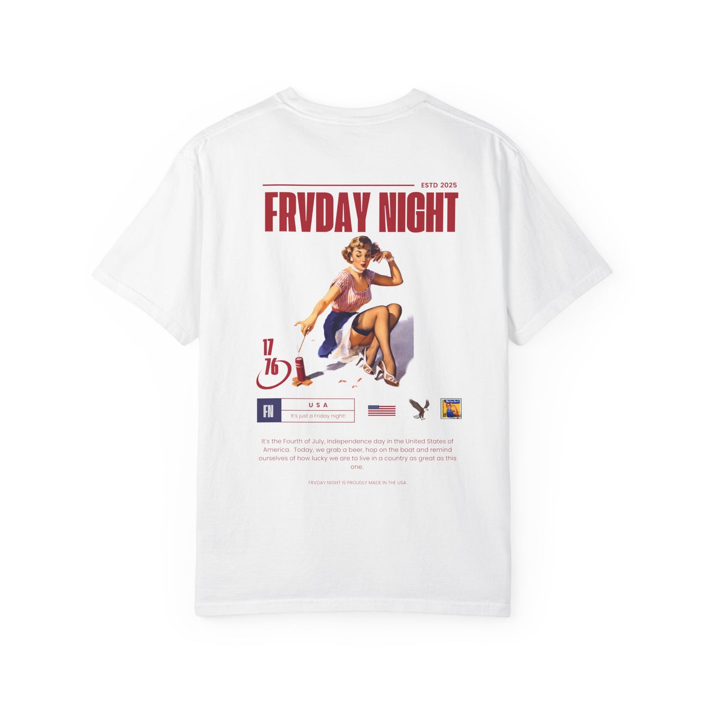 Fourth of July Firework Girl Tee